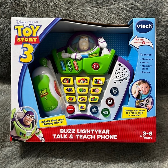vtech Toys Disney Toy Story 3 Buzz Lightyear Talk Teach Phone New